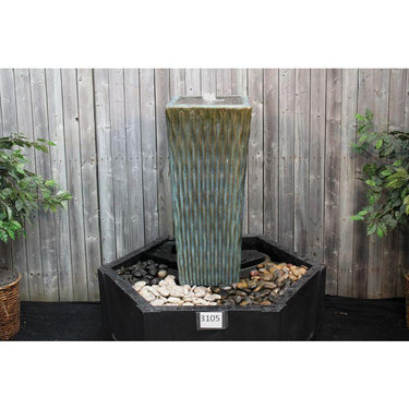Luna FNT3105 Ceramic Vase Complete Fountain Kit Vase Fountain Blue Thumb